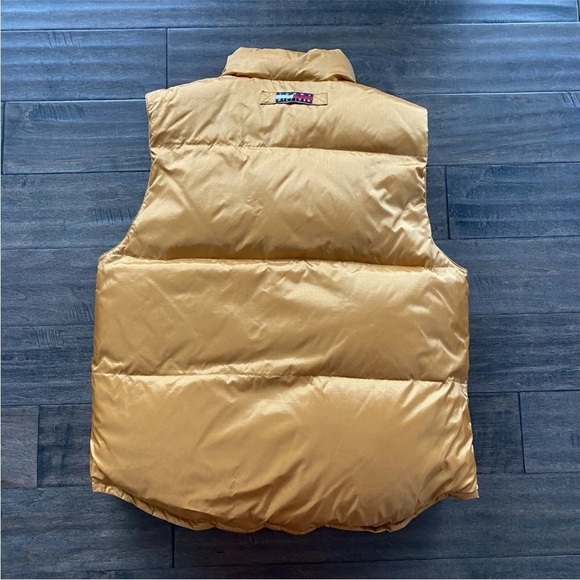 TOMMY Hilfiger Mens Sz S REVERSIBLE DOWN Puffer Vest Gold Navy - Picture 2 of 9